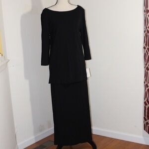 Nina Leonard, 2 piece set maxi skirt and boat neckline shirt